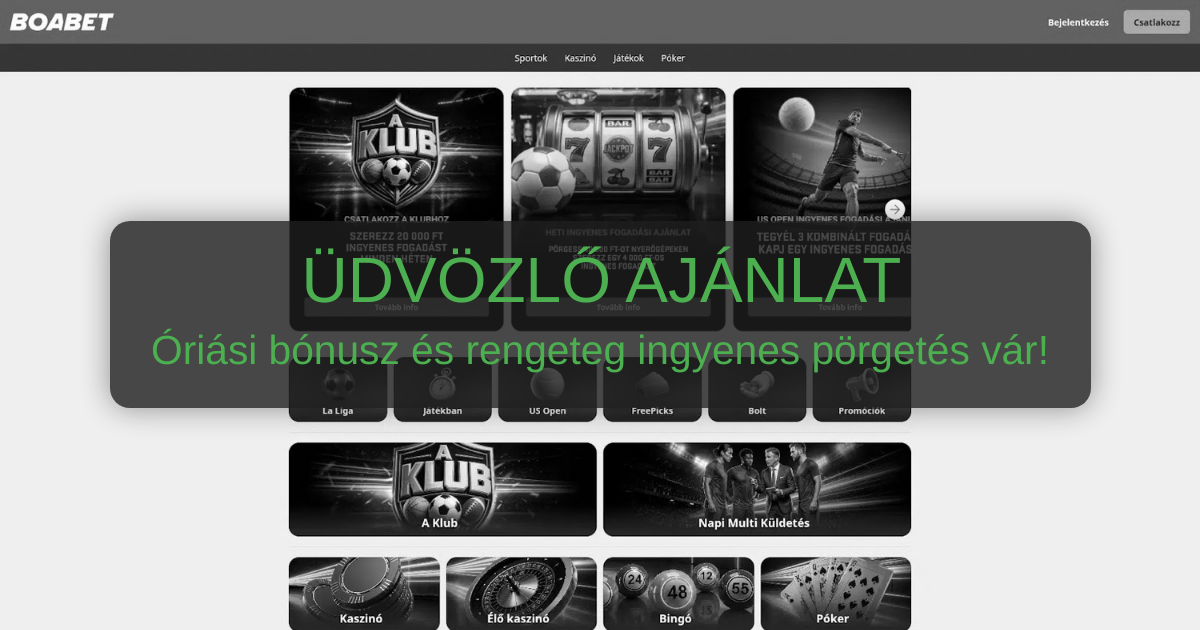 BoaBet Casino - Hivatalos Online Kaszinó Magyar Játékosoknak
